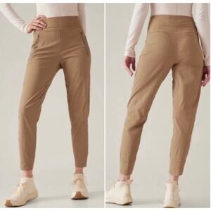 Athleta Trekkie North Jogger Sun Brown 14 Petite Hiking Travel Pants